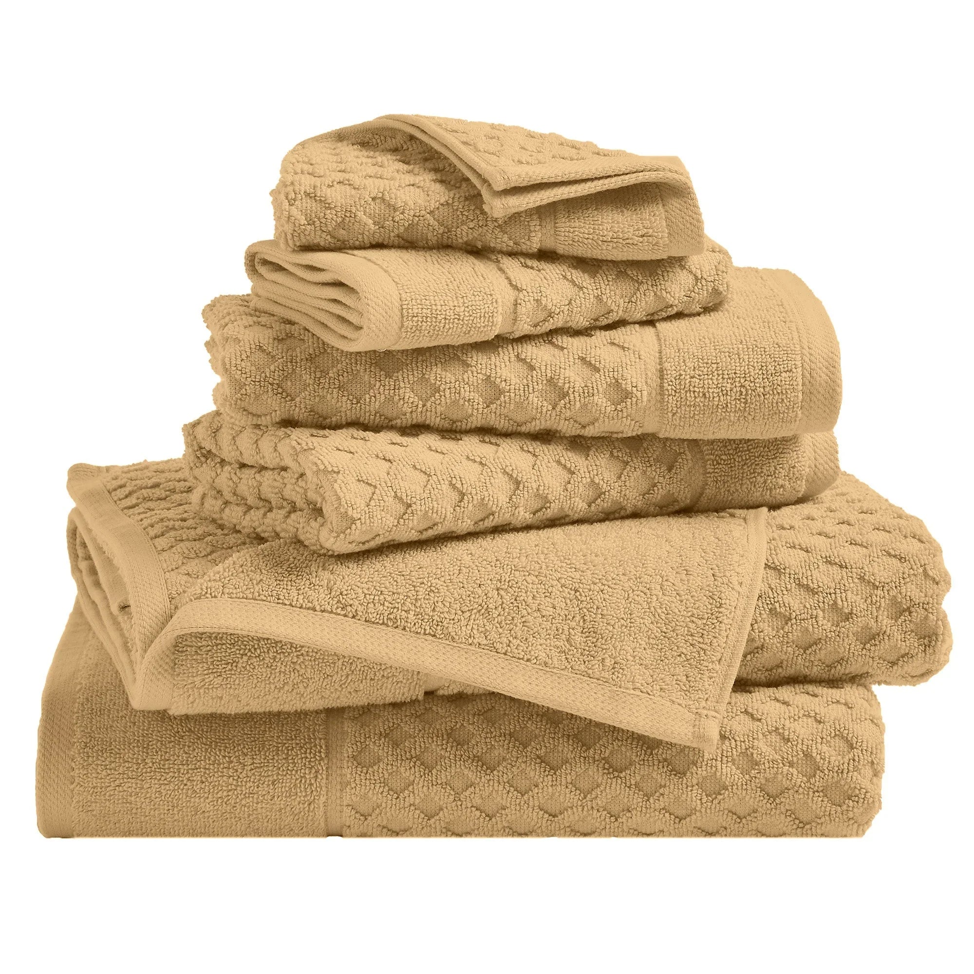 Cotton Diamond Waffle Weave Bath Towel Set - Grayson Collection Great Bay Home