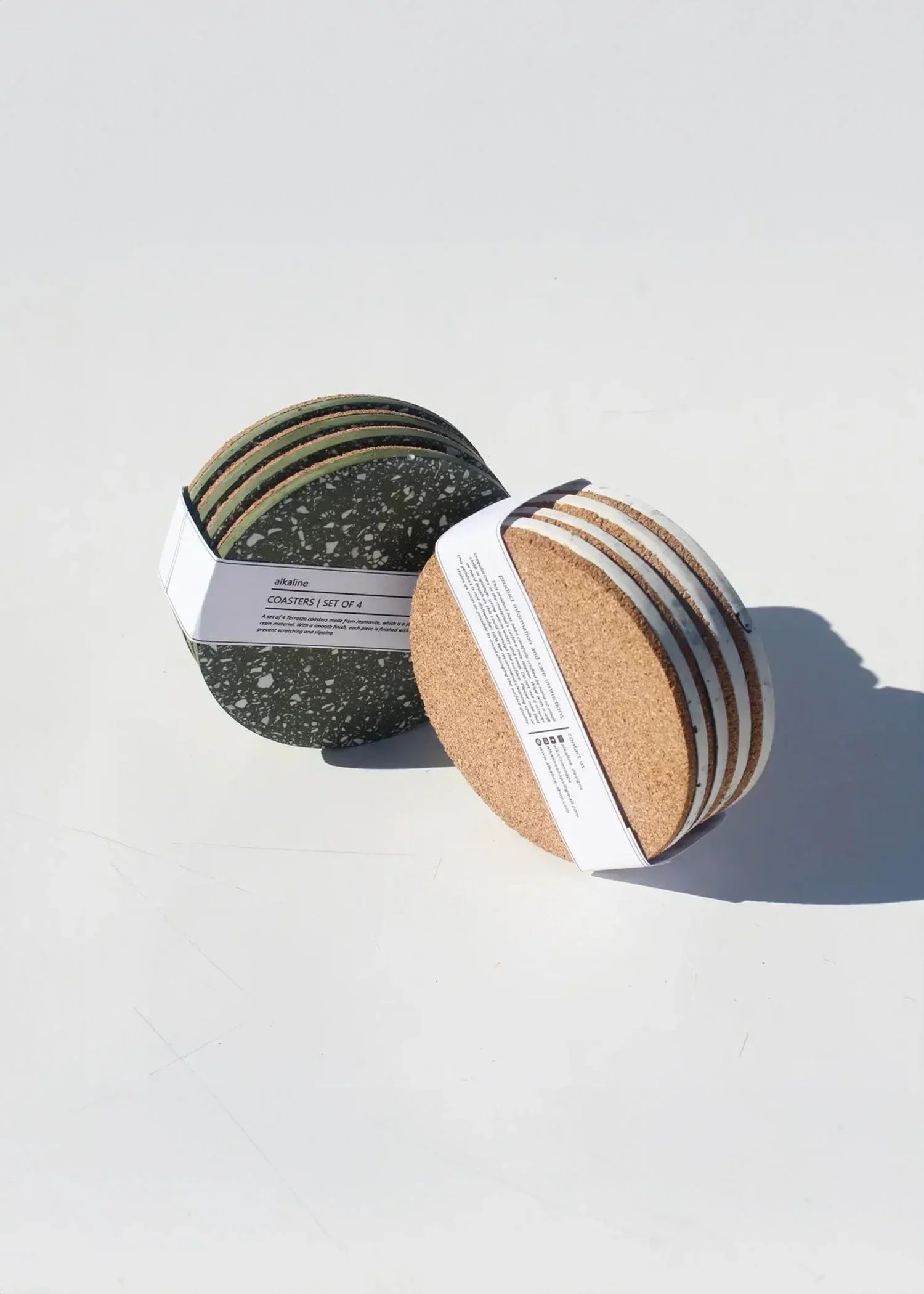 Olive Terrazzo Coasters - Set of 4 Kanju Interiors