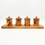 Olive Wood Canister Set