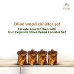 Olive Wood Canister Set