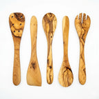 Olive Wood Kitchen Servers Set -5 pcs