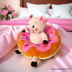 Ollie Oinker the Pig Plushie, Adorable 12" Donut Ring Stuffed Animal for Kids’ Gifts OrnamentallyYou