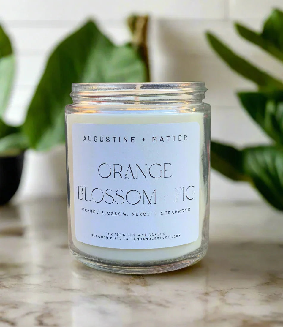 Orange Blossom + Fig - 7oz Soy Candle Augustine + Matter Candle Studio LLC
