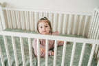 Organic Bamboo Cotton Blend Crib Sheet in Natural Oasis Willow Cradle Comforts Co.