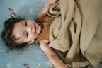 Organic Bamboo Cotton Muslin Crib Sheet in Dreamy Planes Cradle Comforts Co.
