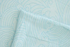 Organic Bamboo Cotton Muslin Swaddle Blanket in Crashing Sea Waves Cradle Comforts Co.