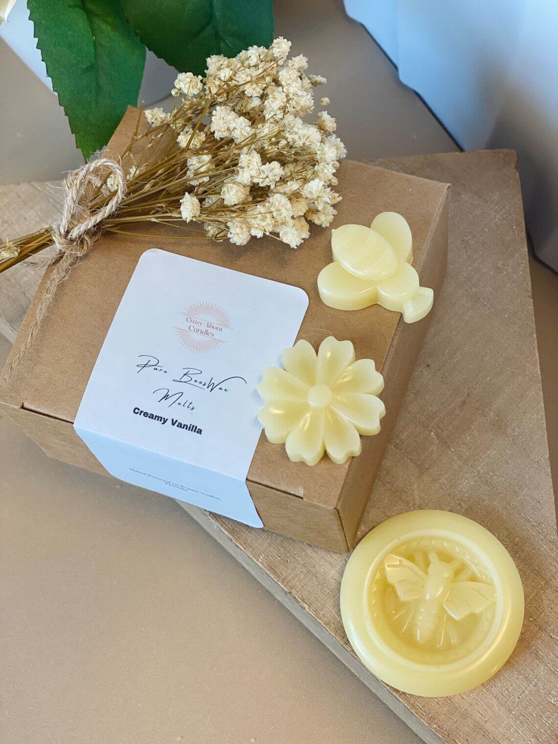Beeswax Melts - Eco-Friendly Hand-Poured Scented Melts Set of 6 for a Natural Aroma Crazy About Candles