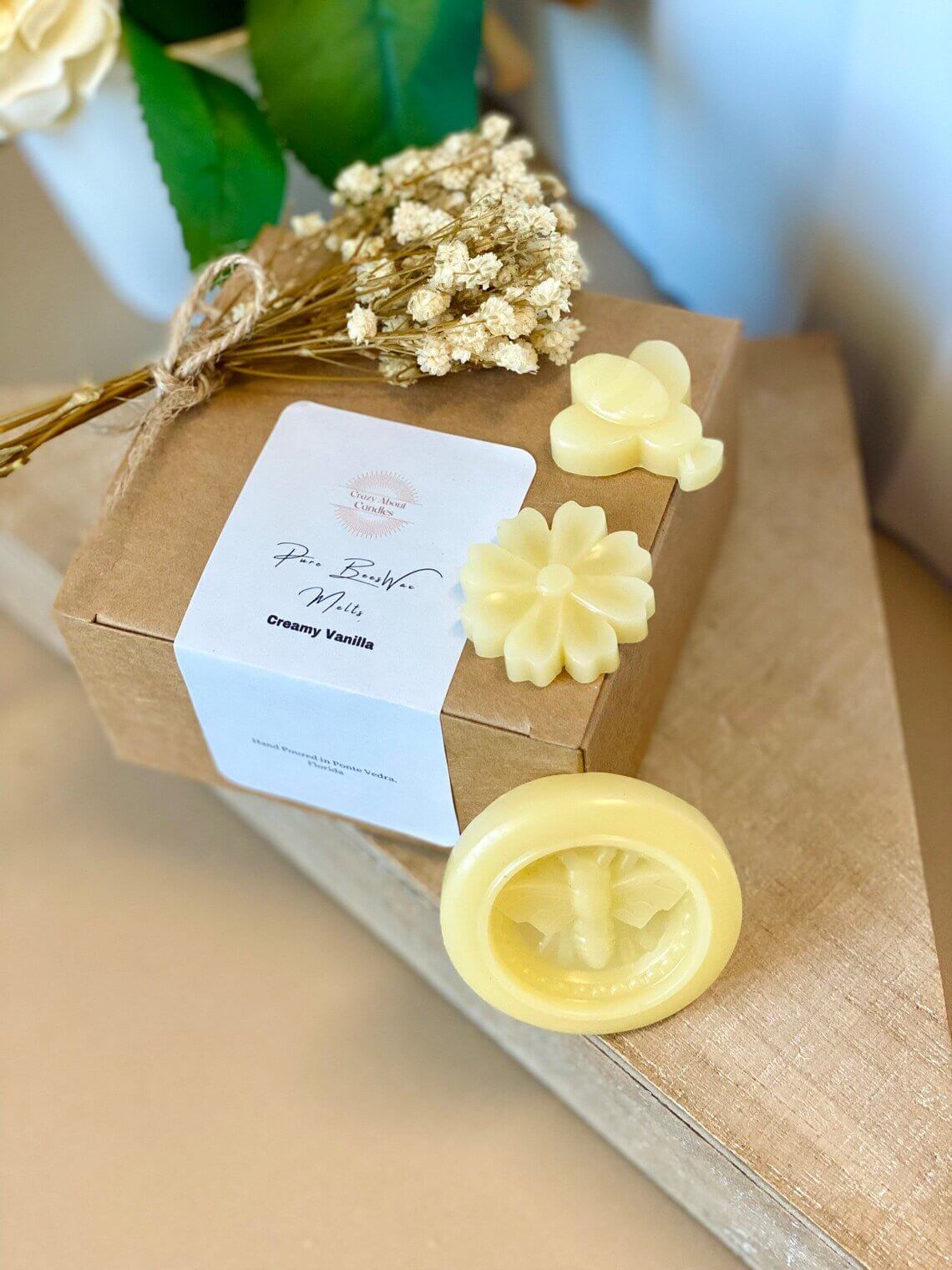 Beeswax Melts - Eco-Friendly Hand-Poured Scented Melts Set of 6 for a Natural Aroma Crazy About Candles