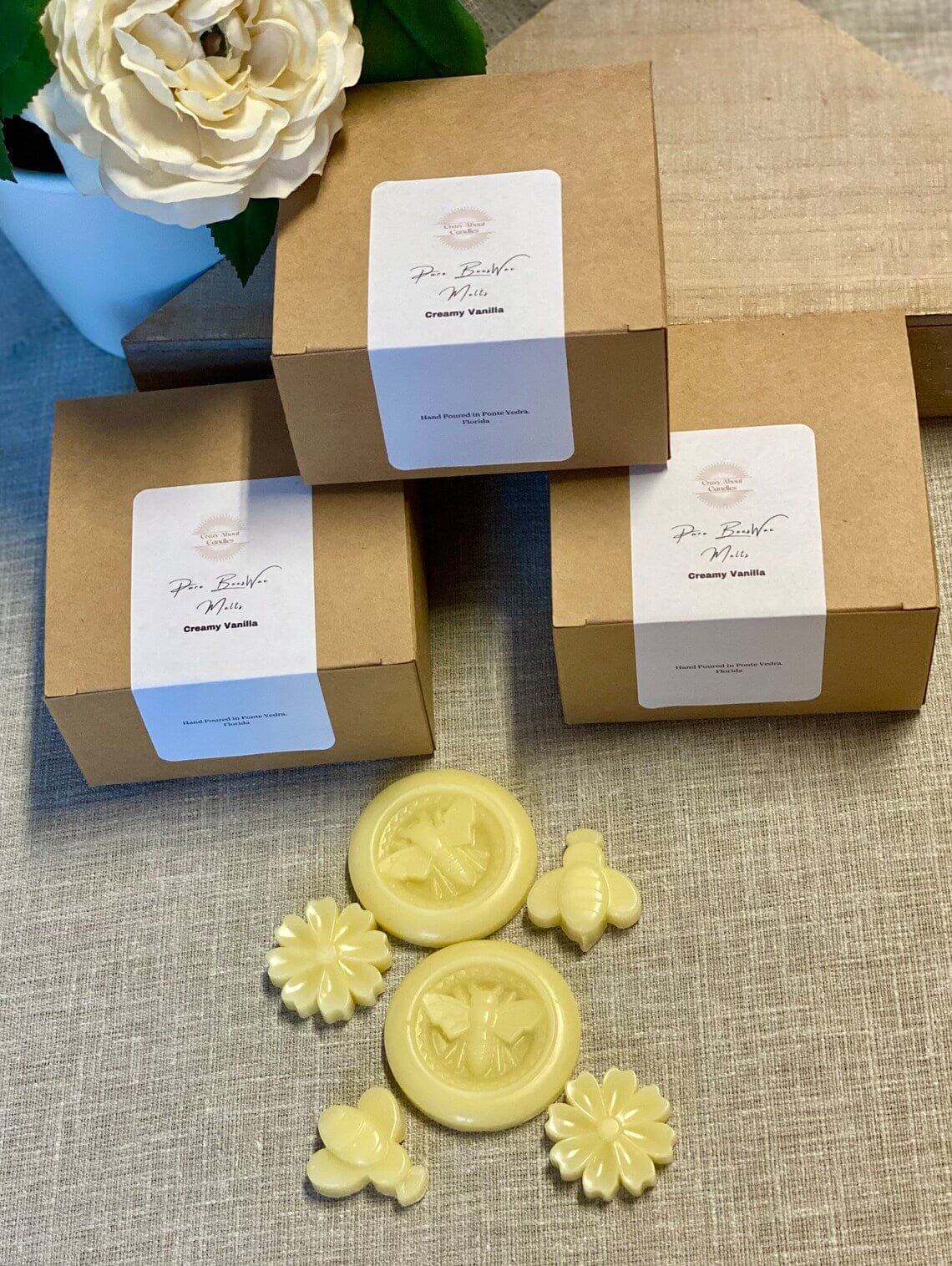 Beeswax Melts - Eco-Friendly Hand-Poured Scented Melts Set of 6 for a Natural Aroma Crazy About Candles