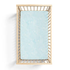 Organic Crashing Sea Waves Bamboo Cotton Blend Crib Sheet Cradle Comforts Co.