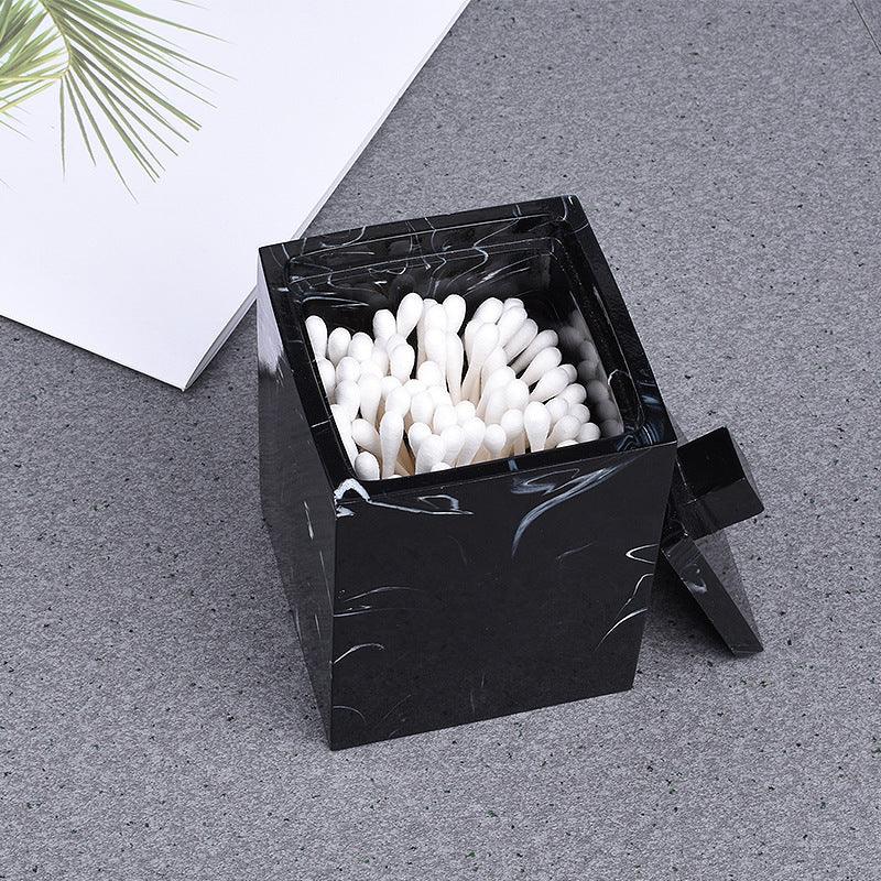 Marble-like Cosmetic Organizer Box - Elegant Bathroom & Kitchen Storage Case, Compact Vanity Organizer... - House Of Avana