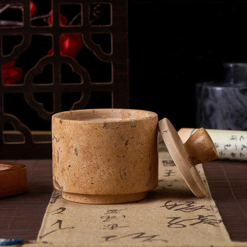 Elegant Marble Salt and Pepper Shaker with Lid - Premium Spice Storage Jar, Kitchen Organizer, Refined... - House Of Avana