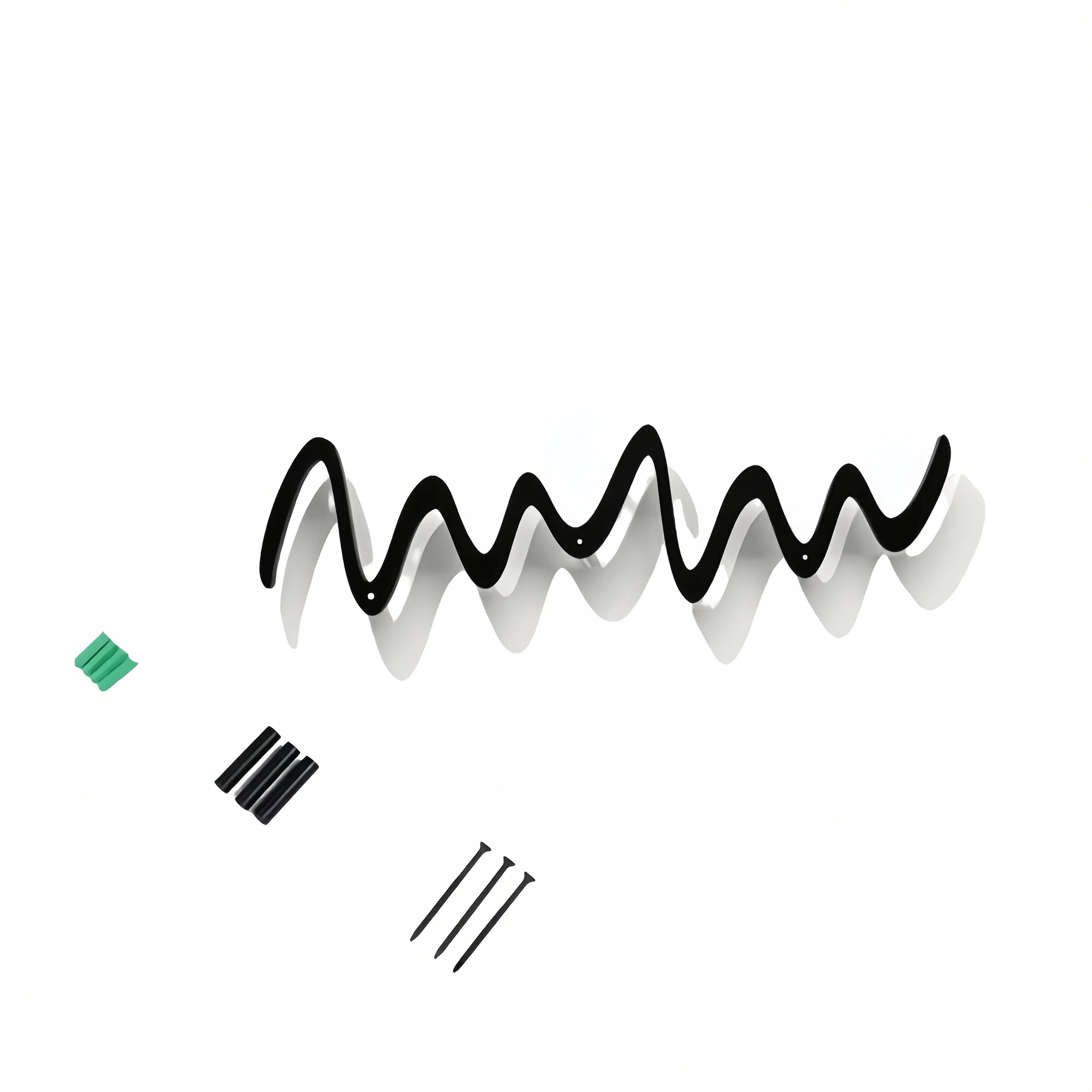 Creative Metal Wavy Wall Hook, Strong Load-bearing Capacity, Multi-functional Storage Organizer for... - House Of Avana