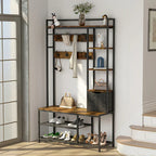 3-in-1 Entryway Organizer with Hooks & Shelf - House Of Avana