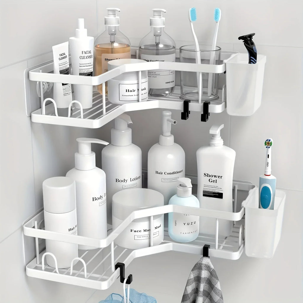 2-pack Corner Shower Stainless Steel Organizer - House Of Avana