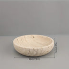 Polished Stone Jewelry & Cosmetic Organizer Tray - Classic Solid Pattern Decorative Storage for Bedroom... - House Of Avana