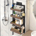 4-tier Shower Caddy - Over-the-door & Wall-mountable Organizer with Hooks, Dual-use (adjustable Height... - House Of Avana