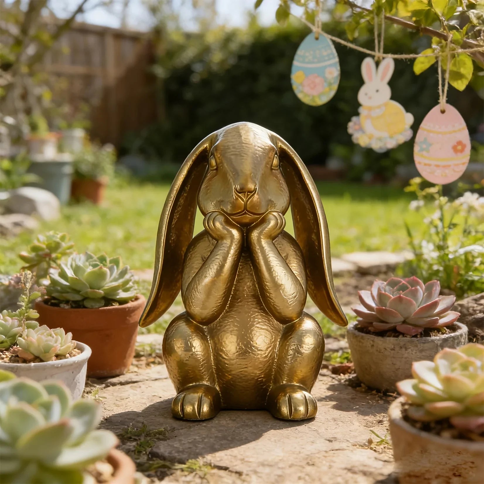 Ornament - Decorative Golden Rabbit Figurine