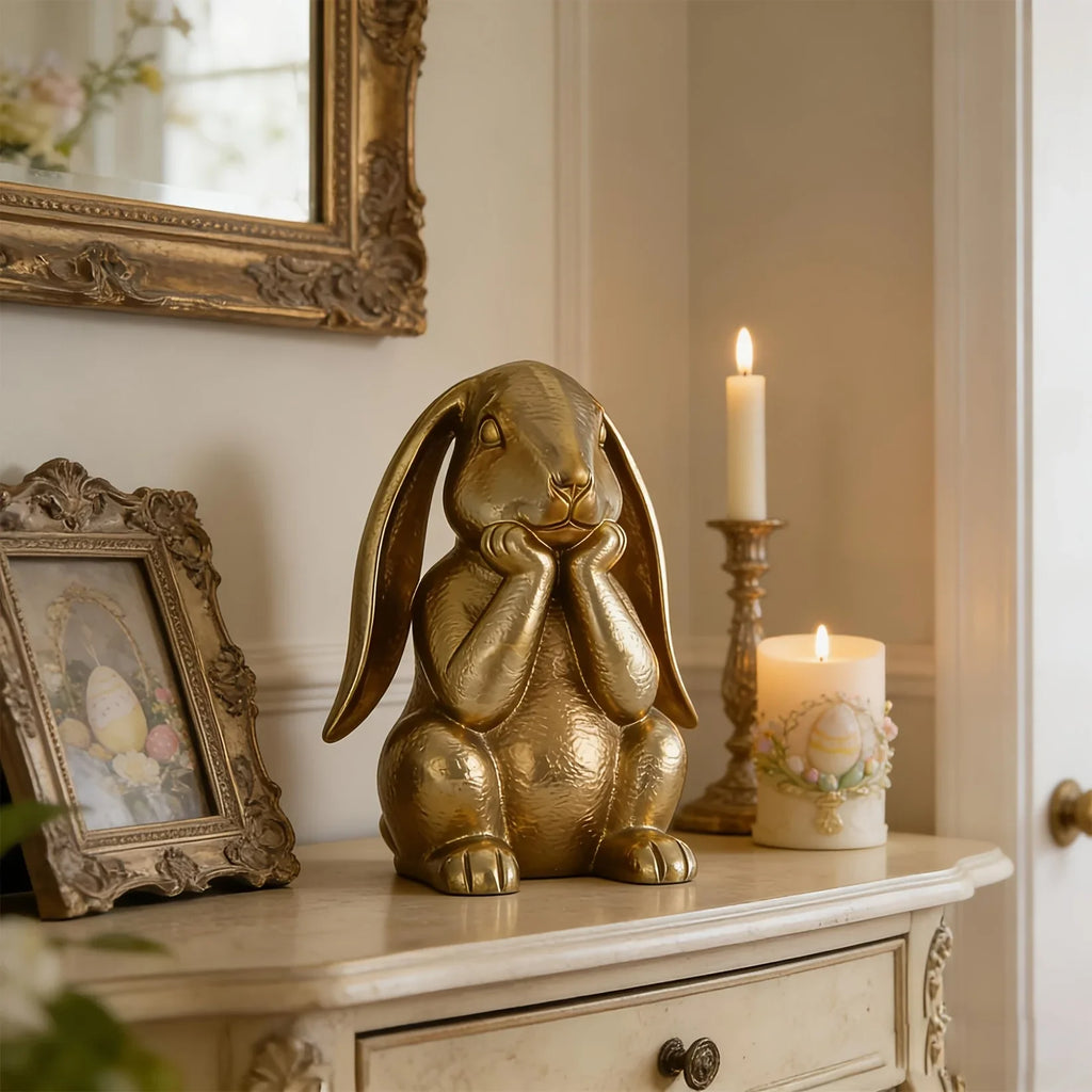 Ornament - Decorative Golden Rabbit Figurine