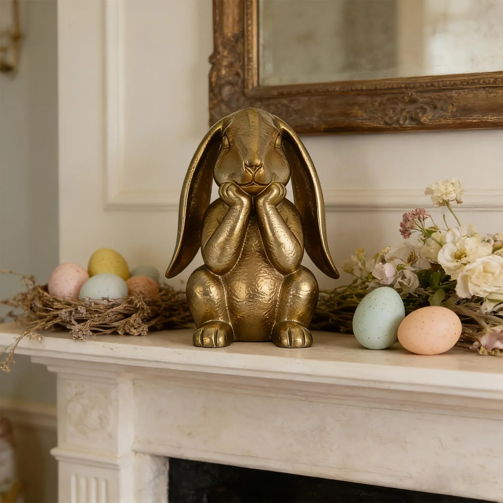 Ornament - Decorative Golden Rabbit Figurine