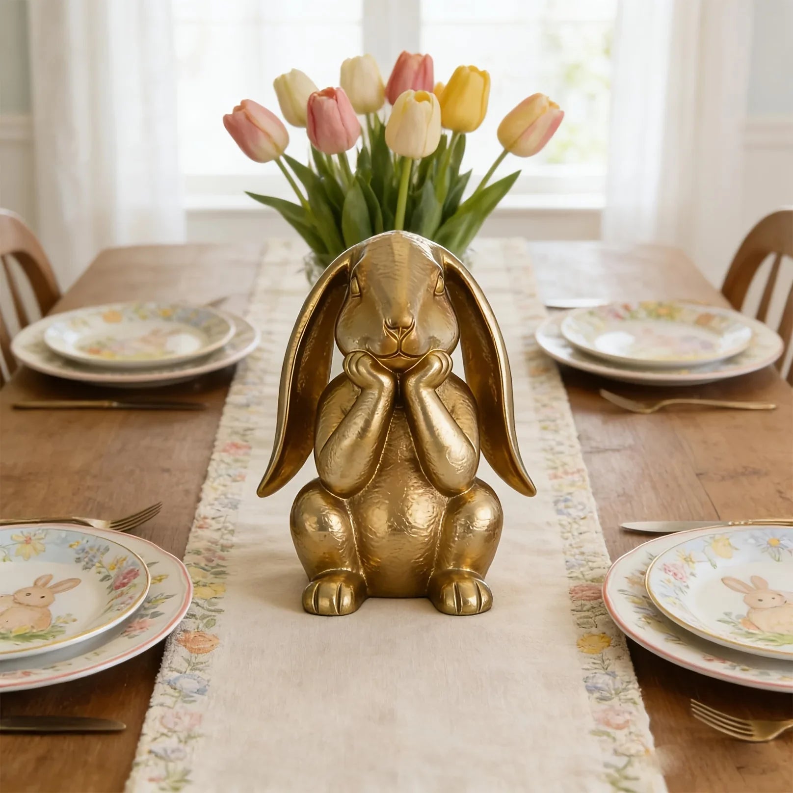 Ornament - Decorative Golden Rabbit Figurine