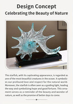 Elegant Starfish-shaped Resin Ornaments - Luxurious Home Decor for Living Room, Office, or Tv Stand |... - House Of Avana