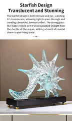 Elegant Starfish-shaped Resin Ornaments - Luxurious Home Decor for Living Room, Office, or Tv Stand |... - House Of Avana