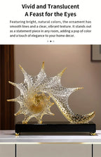 Elegant Starfish-shaped Resin Ornaments - Luxurious Home Decor for Living Room, Office, or Tv Stand |... - House Of Avana
