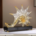 Elegant Starfish-shaped Resin Ornaments - Luxurious Home Decor for Living Room, Office, or Tv Stand |... - House Of Avana