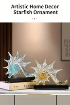 Elegant Starfish-shaped Resin Ornaments - Luxurious Home Decor for Living Room, Office, or Tv Stand |... - House Of Avana
