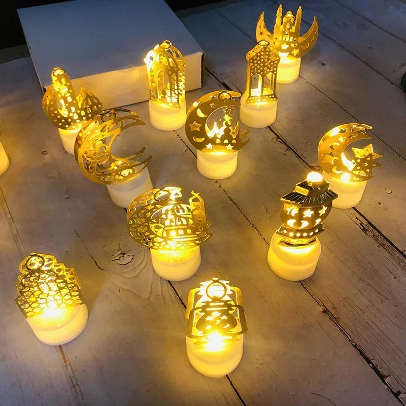 Ornament - LED Iron Candle Ramadan