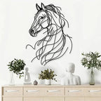 The Charm of the Countryside, an Astonishing Metal Horse Silhouette - 15.75 Inch Outdoor Garden and... - House Of Avana