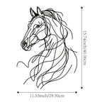 The Charm of the Countryside, an Astonishing Metal Horse Silhouette - 15.75 Inch Outdoor Garden and... - House Of Avana