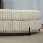 47.2"W Half Moon Storage Ottoman, Upholstered Storage Bench Reversible With Tray And Metal Legs For Living Room, Entryway House Of Avana [[SKU:HOA-OTT-401]]