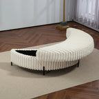 47.2"W Half Moon Storage Ottoman, Upholstered Storage Bench Reversible With Tray And Metal Legs For Living Room, Entryway House Of Avana [[SKU:HOA-OTT-401]]