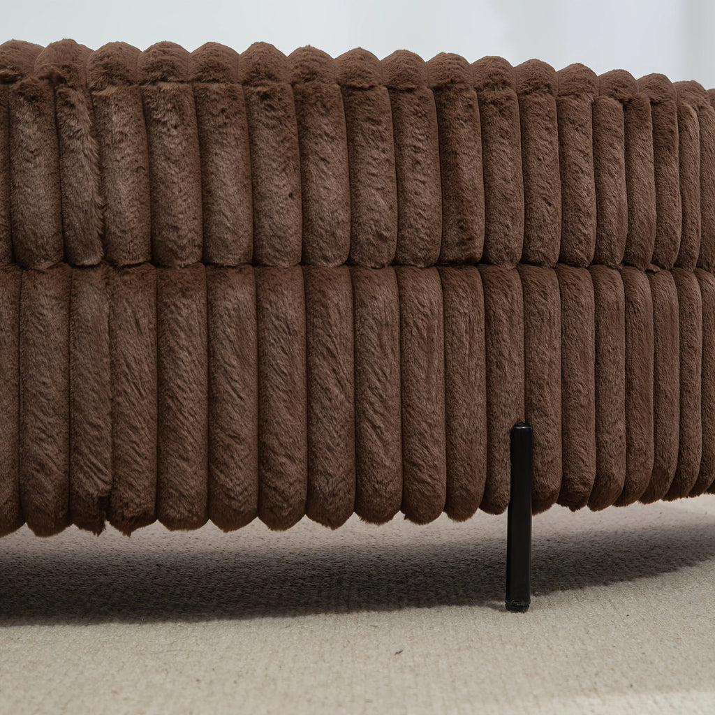 47.2"W Half Moon Storage Ottoman, Upholstered Storage Bench Reversible With Tray And Metal Legs For Living Room, Entryway House Of Avana [[SKU:HOA-OTT-401]]