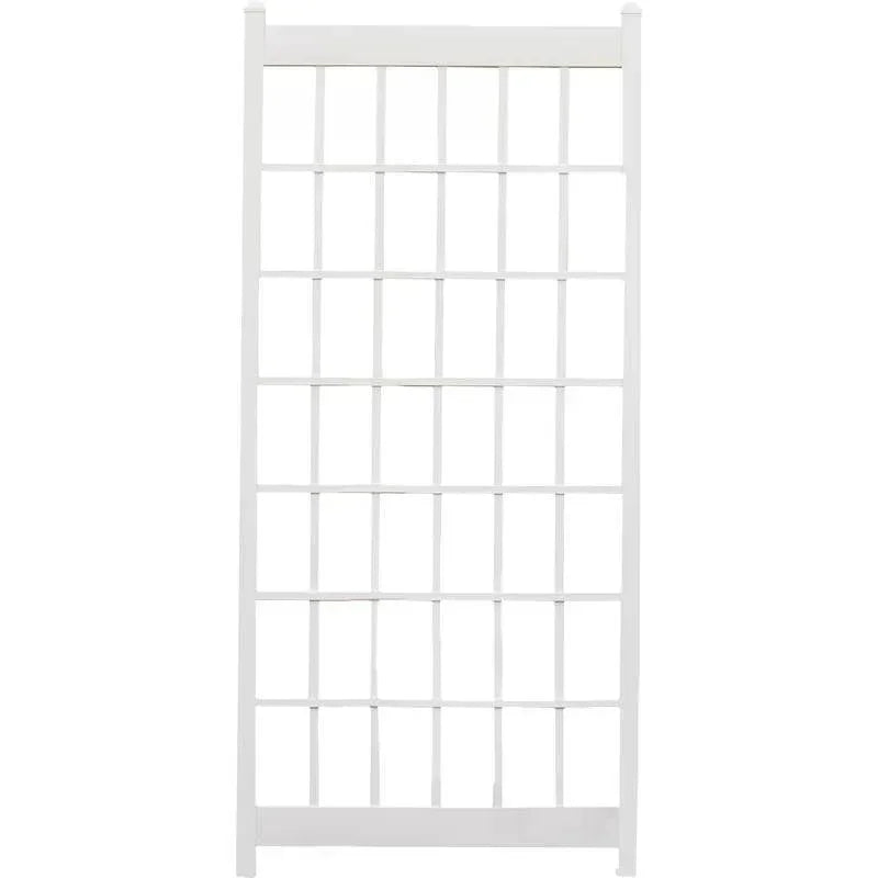 Outdoor 85-inch x 38-inch White PVC Vinyl Lattice Garden Trellis
