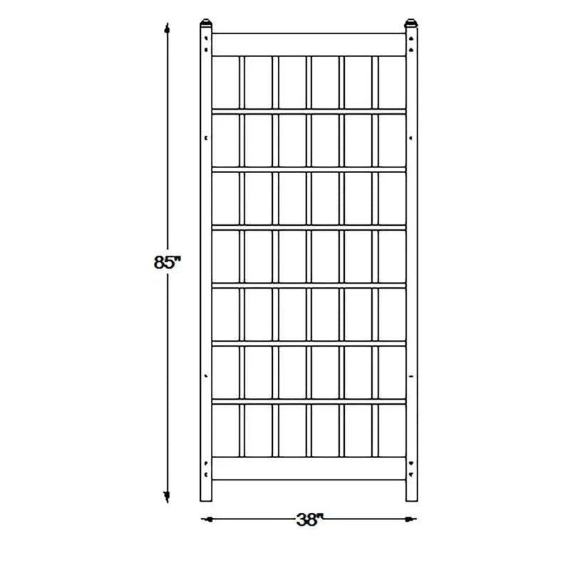 Outdoor 85-inch x 38-inch White PVC Vinyl Lattice Garden Trellis