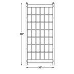 Outdoor 85-inch x 38-inch White PVC Vinyl Lattice Garden Trellis