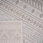 Outdoor Rug for Patio or Balcony Modern flatweave Boho Trellis in Cream Beige RugYourHome