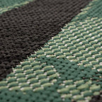 Outdoor Rug Ostende Palm Leaf Design Waterproof - Black Green RugYourHome