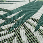 Outdoor Rug Ostende Palm Leaf Pattern - Green White RugYourHome