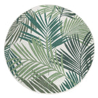 Outdoor Rug Ostende Palm Leaf Pattern - Green White RugYourHome
