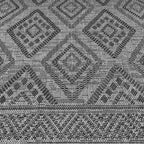 Outdoor Rug Vermont Boho Diamond Pattern - Dark Grey RugYourHome