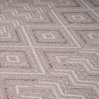 Outdoor Rug Vermont Stain-Resistant with Boho Pattern in Beige RugYourHome