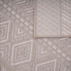 Outdoor Rug Vermont Stain-Resistant with Boho Pattern in Beige RugYourHome