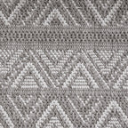Outdoor Rug Vermont Stain-Resistant with Boho Pattern in Grey RugYourHome