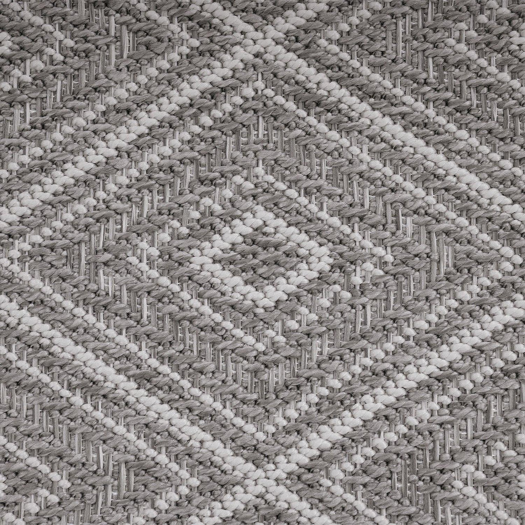 Outdoor Rug Vermont Stain-Resistant with Boho Pattern in Grey RugYourHome