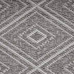 Outdoor Rug Vermont Stain-Resistant with Boho Pattern in Grey RugYourHome