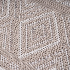 Outdoor Rug Vermont Stain-Resistant with Boho Pattern in Beige RugYourHome